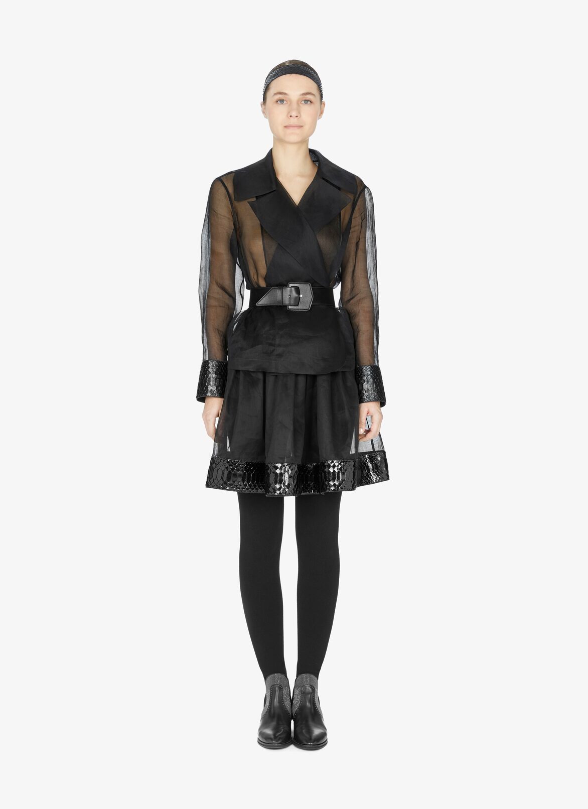 Alaïa Edition 1990 Organza And Python Wrap-Effect Shirt ALAÏA  ALAÏA EDITION 1990 ORGANZA AND PYTHON WRAP-EFFECT SHIRT
